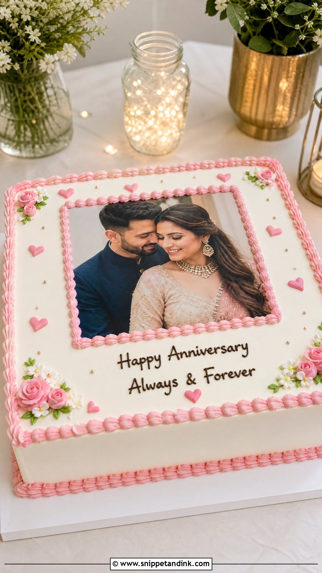 Photo Wedding Anniversary Cake - Snippet and Ink - 20 Simple Wedding Anniversary Cake Design Ideas