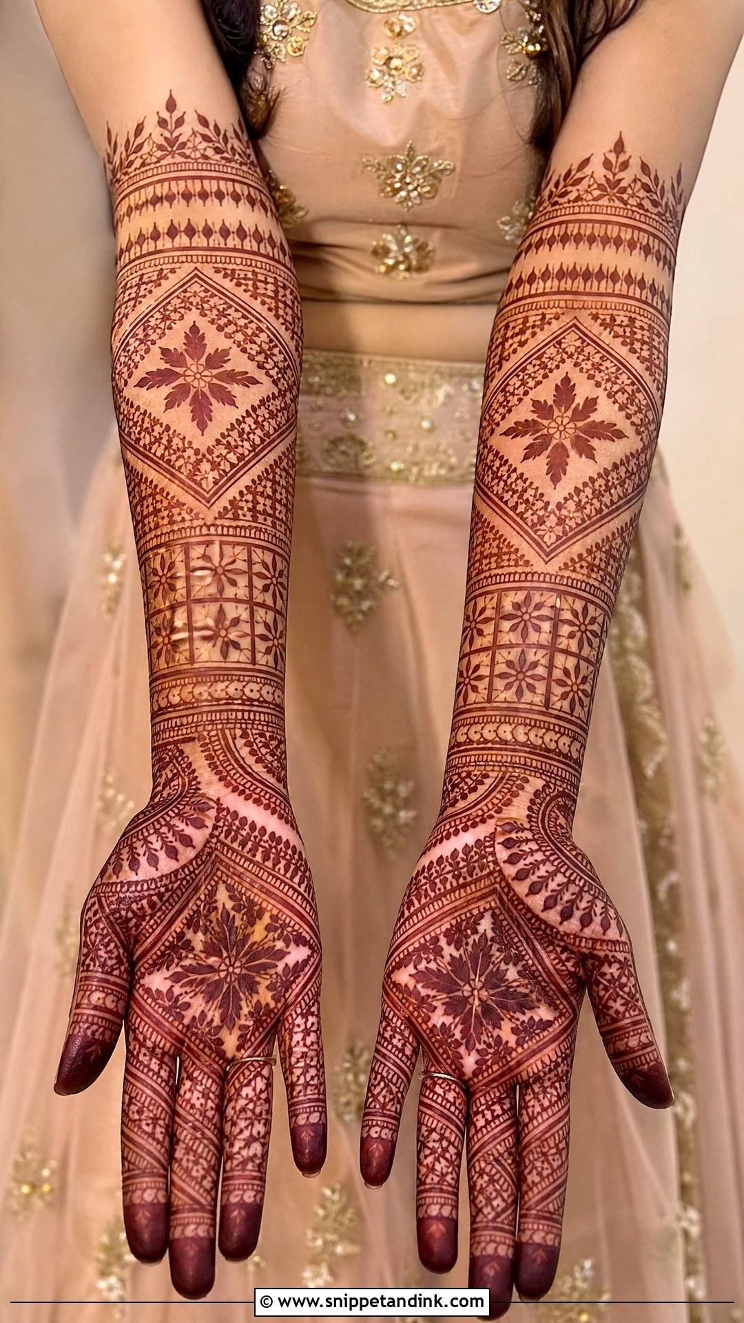 Phulkari Mehndi Lehnga Design - Snippet and Ink - 25 Mehndi Lehnga Designs