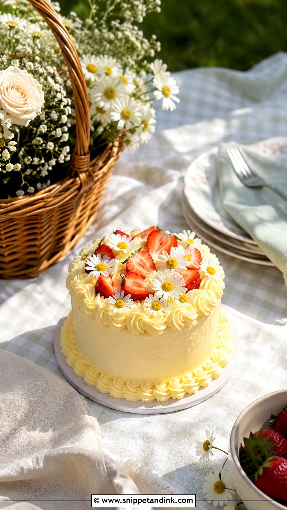 Picnic Elopement Wedding Cake - Snippet and Ink - 20 Elopement Wedding Cake Ideas