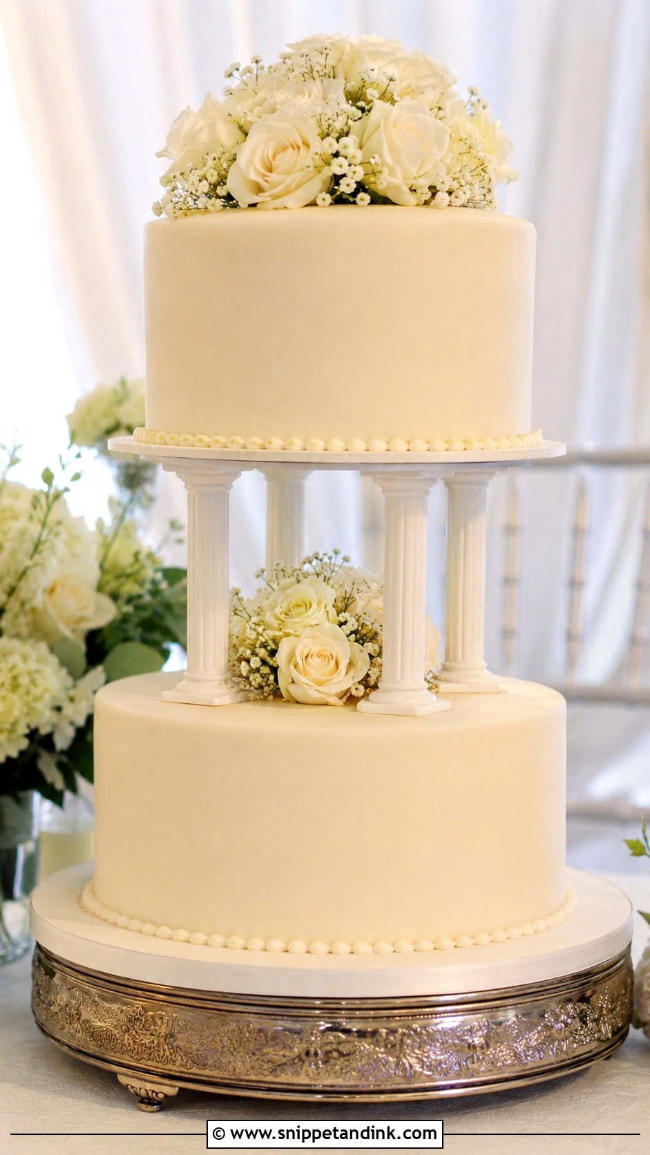 Pillar Wedding Cake Separator - Snippet and Ink - 25 Wedding Cake Separators