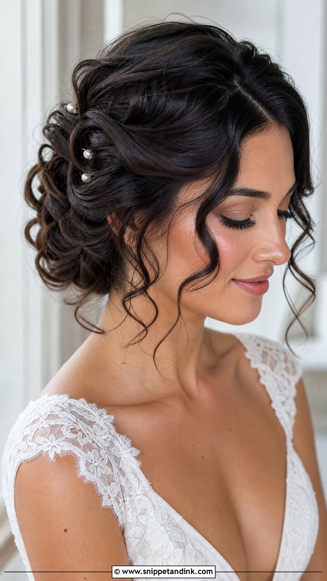 Pin Curl Bridal Updo - Snippet and Ink - 20 Retro Bridal Hair Ideas