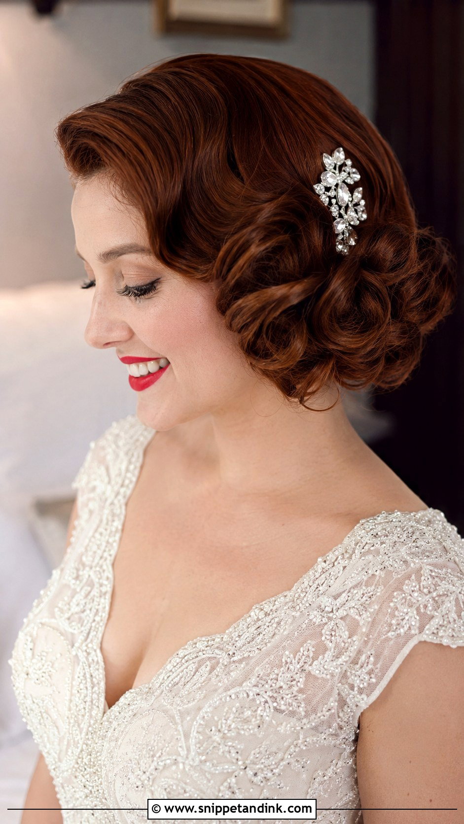 Pin Curls Vintage Bob - Snippet and Ink - 25 Bridal Hairstyles for Short Hair