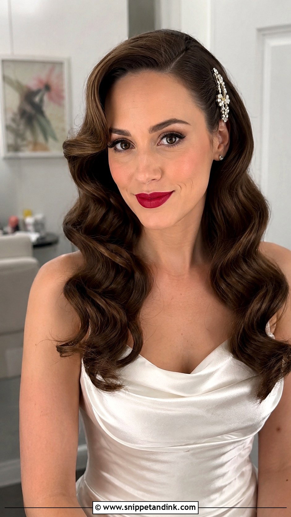 Pin Curls With Vintage Waves - Snippet and Ink - 25 Edgy Wedding Hairstyles