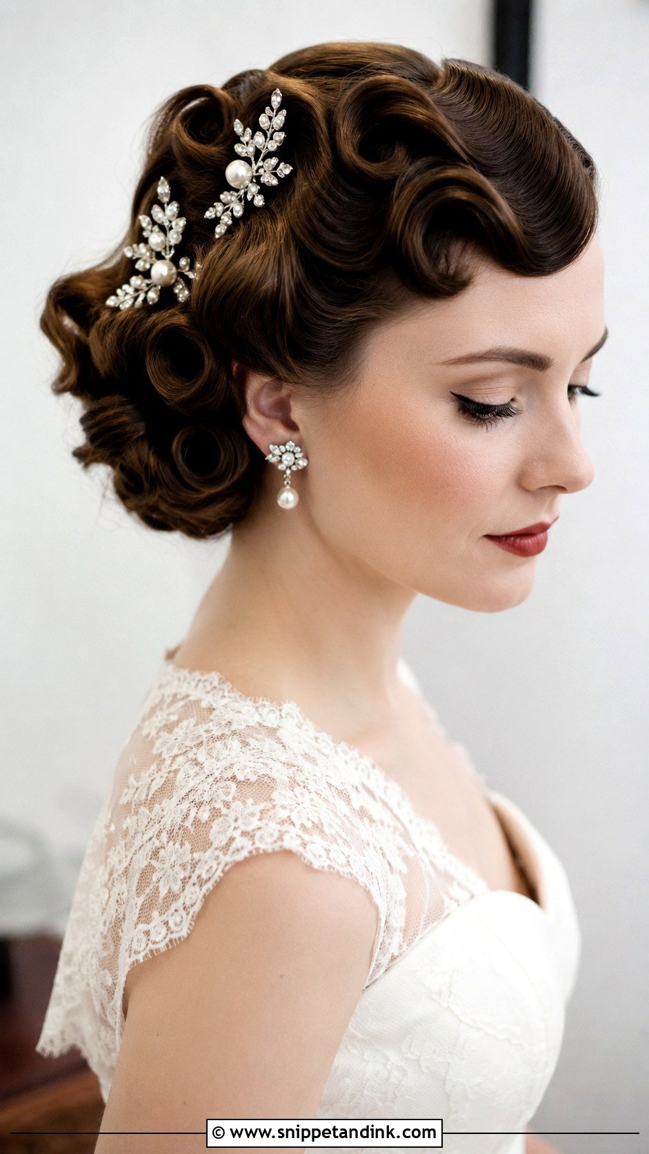 Pin Curls for Short Wedding Hair - Snippet and Ink - 30 Wedding Hairstyles Short Hair