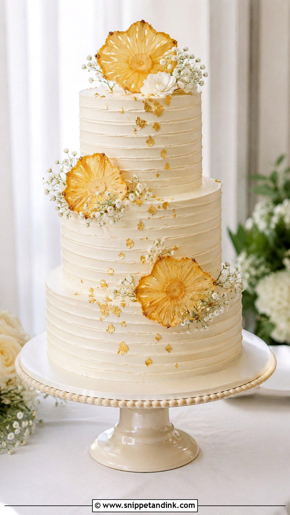 Pineapple Cream Cheese Wedding Cake - Snippet and Ink - 20 Pineapple Wedding Cake Ideas