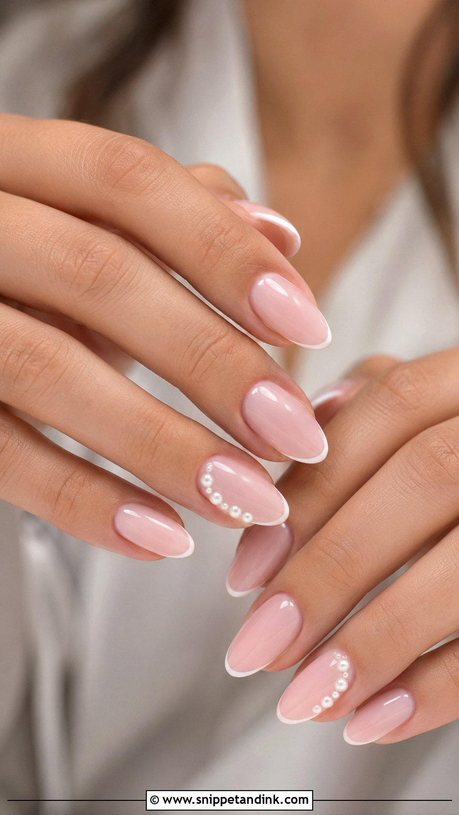 Pink Almond Bridal Nails - Snippet and Ink - 20 Pink Bridal Nails Brides
