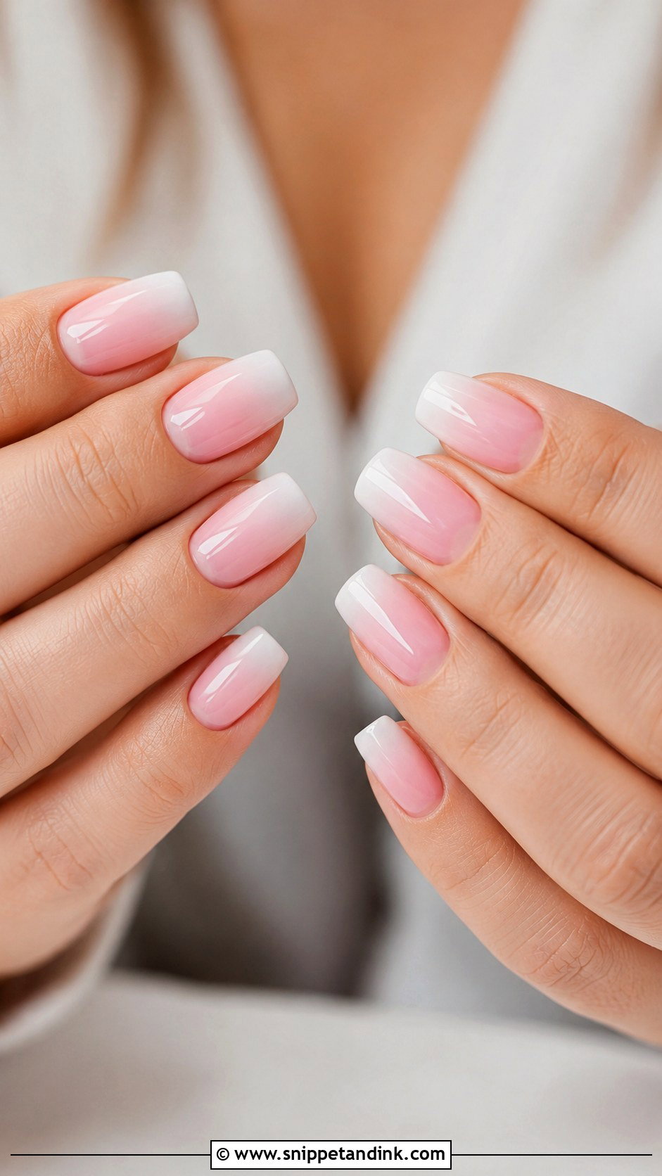 Pink And White Ombre Bridal Nails - Snippet and Ink - 20 Ombre Bridal Nails