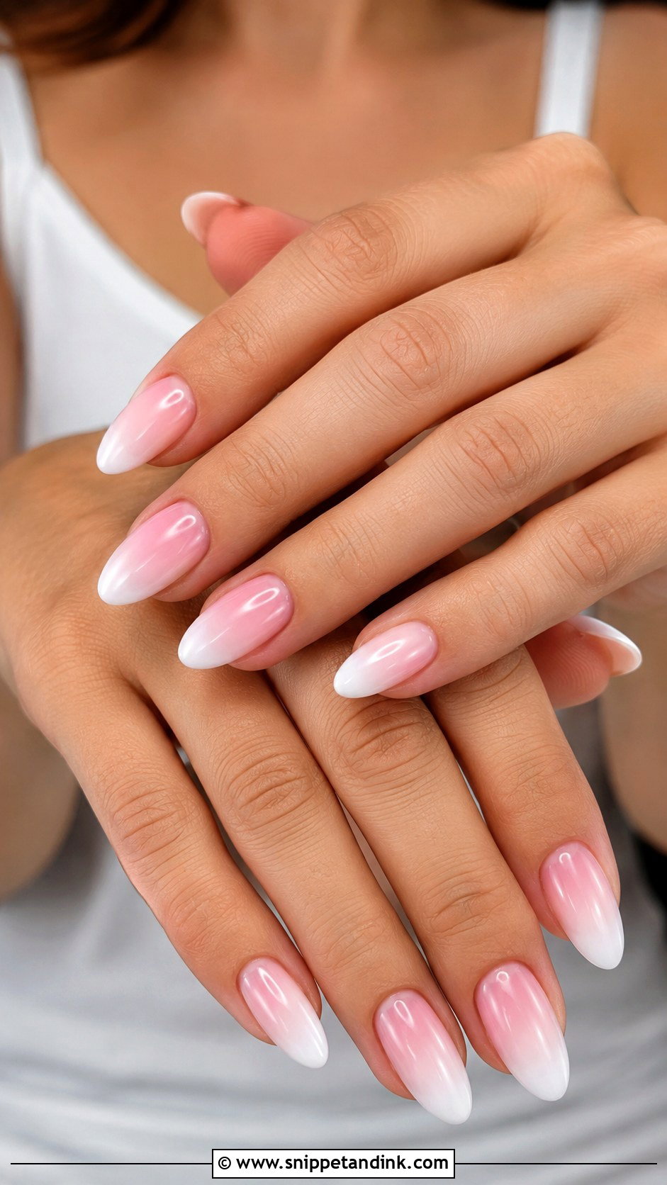 Pink And White Ombre Nails - Snippet and Ink - 30 Classy Wedding Guest Nails Ideas