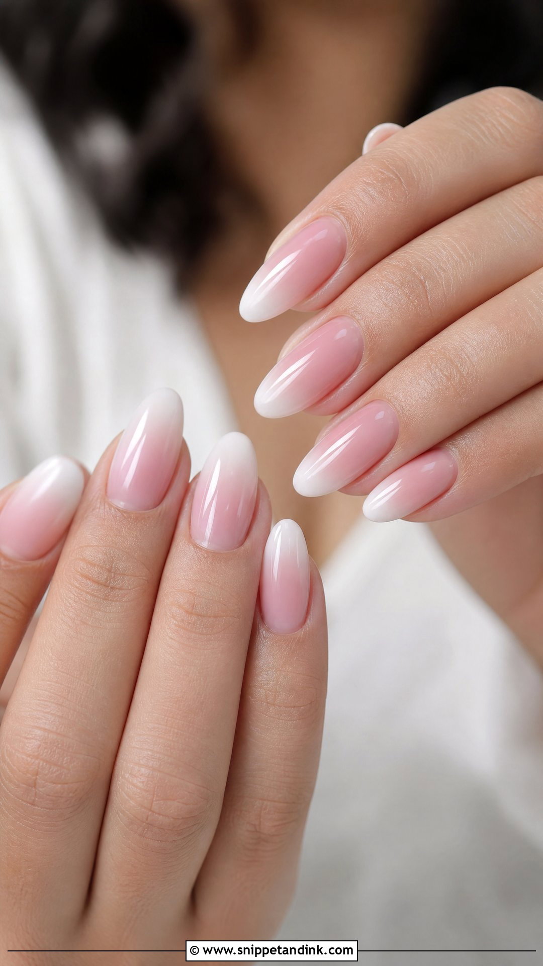 Pink And White Ombre Wedding Nails - Snippet and Ink - 25 Ombre Wedding Nails