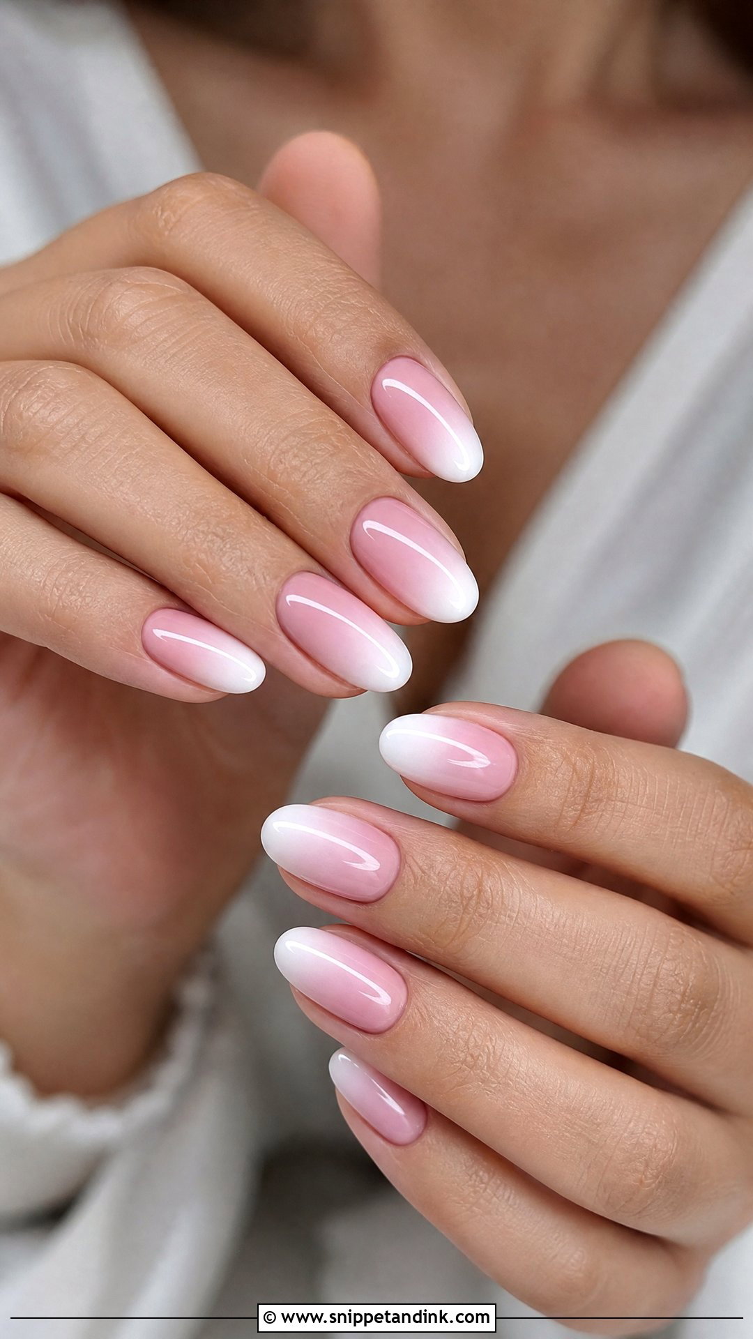 Pink And White Ombre Wedding Nails - Snippet and Ink - 30 Simple Wedding Nails for Bride