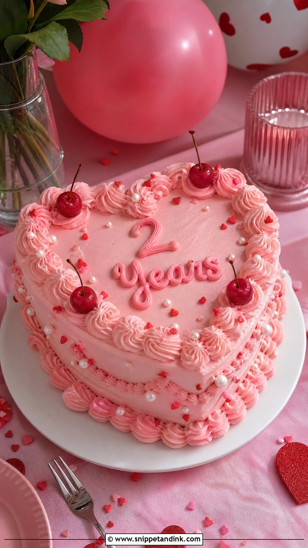 Pink Anniversary Cake - Snippet and Ink - 30 2 Year Anniversary Cake Ideas