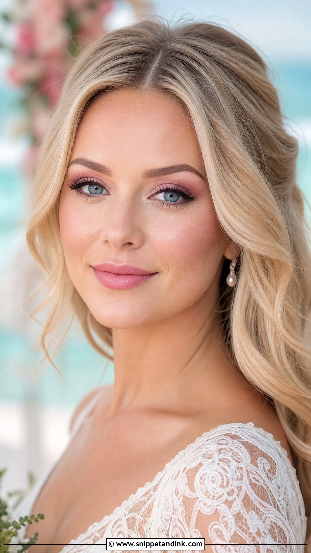 Pink Beach Wedding Makeup For Blue Eyes - Snippet and Ink - 20 Beach Wedding Makeup for Blue Eyes