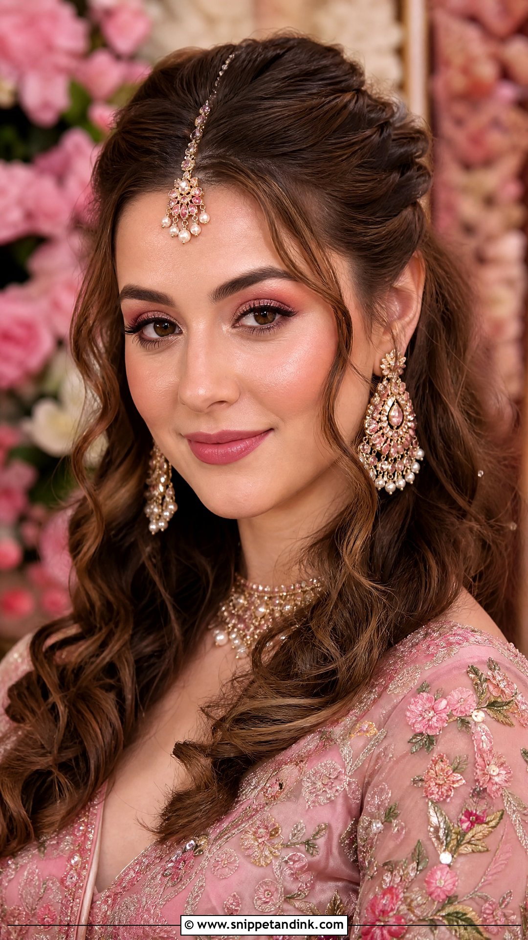 Pink Bollywood Bridal Makeup - Snippet and Ink - 20 Bollywood Bridal Look Ideas