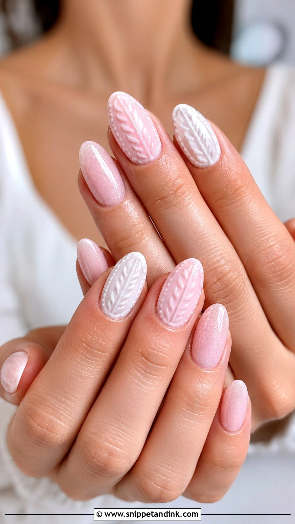 Pink Braid Wedding Nails - Snippet and Ink - 20 Braid Wedding Nails
