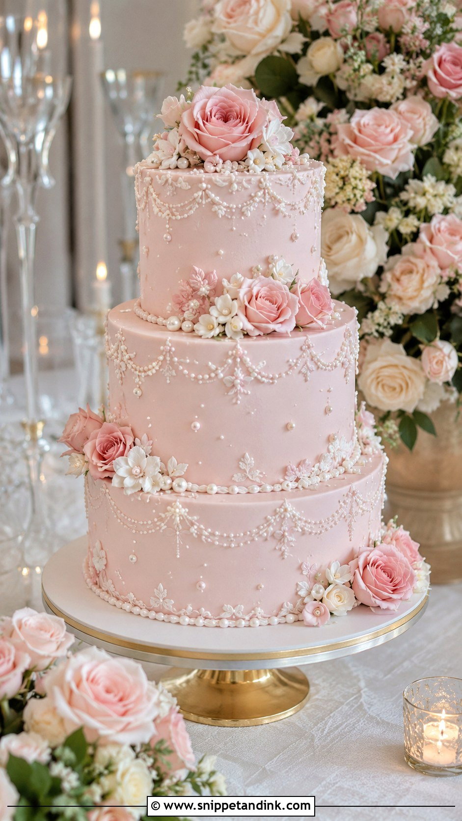 Pink Bridal Cake - Snippet and Ink - 20 Bridal Cakes