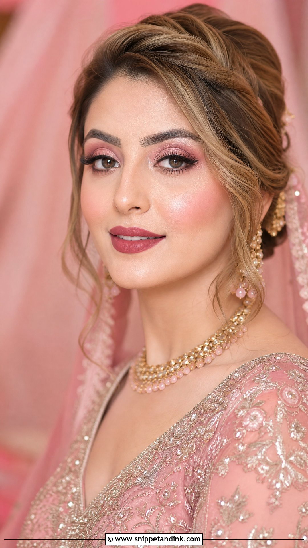 Pink Bridal HD Makeup - Snippet and Ink - 25 Indian Bridal HD Makeup Looks