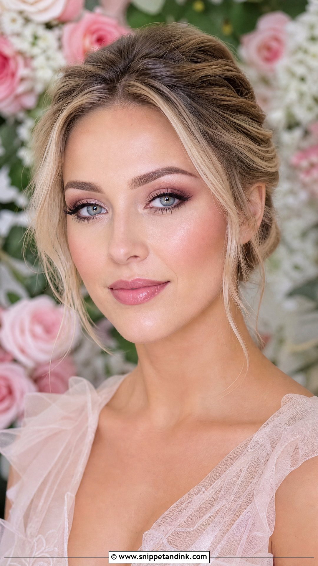 Pink Bridal Makeup For Blue Eyes - Snippet and Ink - 20 Blue Eye Bridal Makeup Ideas