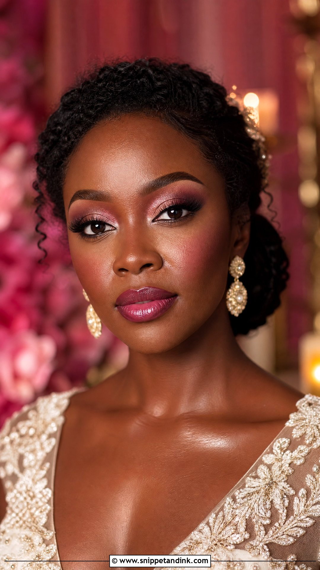 Pink Bridal Makeup For Dark Skin - Snippet and Ink - 20 Pink Makeup for Wedding Ideas