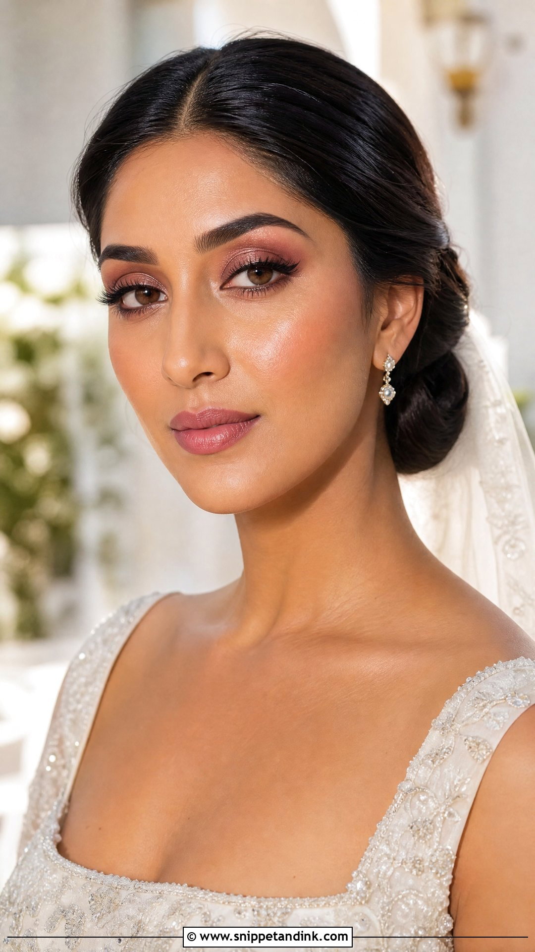 Pink Bridal Makeup For Olive Skin - Snippet and Ink - 25 Pink Wedding Makeup Brides