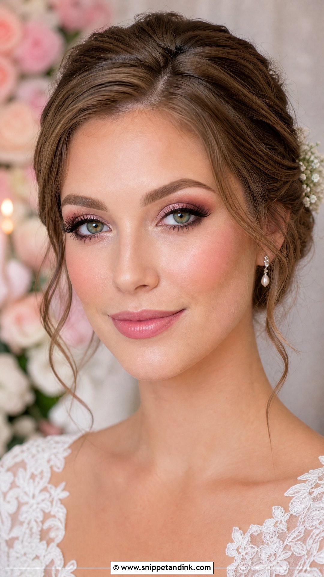Pink Bridal Makeup for Green Eyes - Snippet and Ink - 20 Bride Make Up for Green Eyes