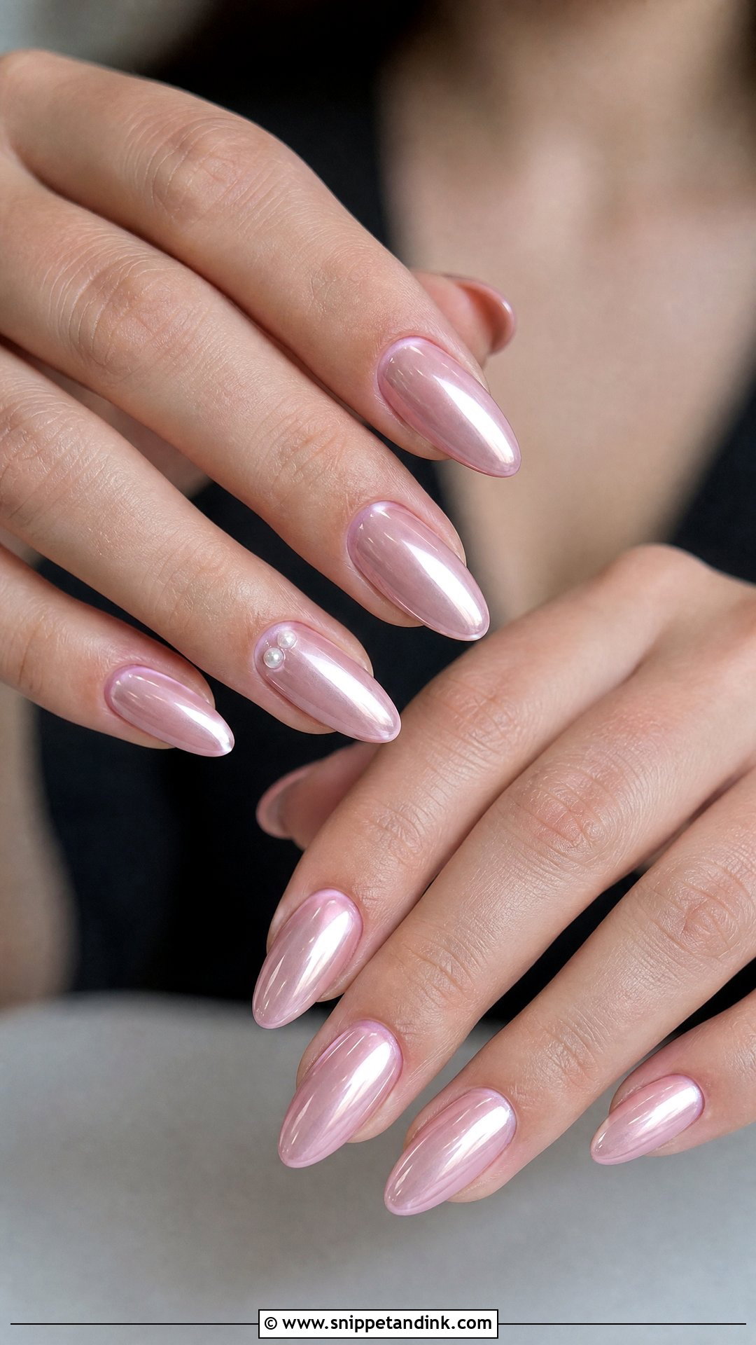 Pink Chrome Bridal Nails - Snippet and Ink - 25 Fun Bridal Nails