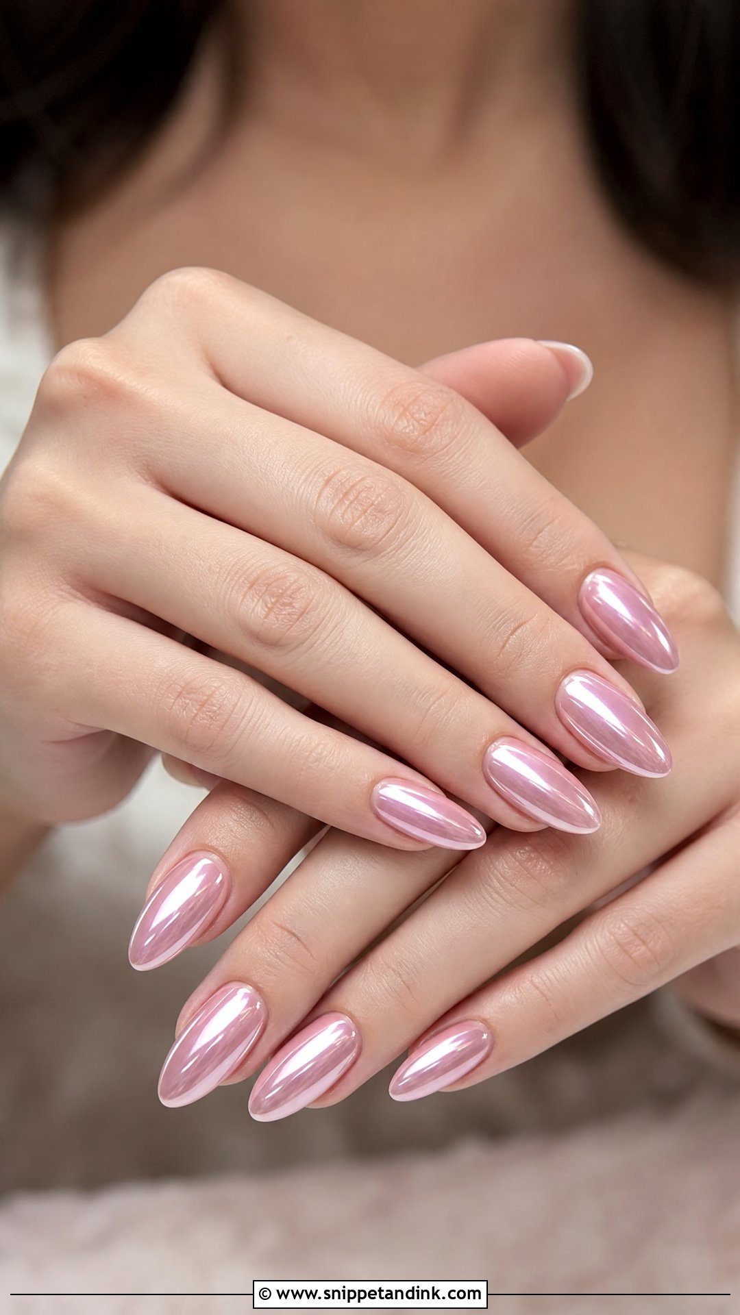 Pink Chrome Bridal Nails - Snippet and Ink - 25 Indian Pink Bridal Nail Art Ideas