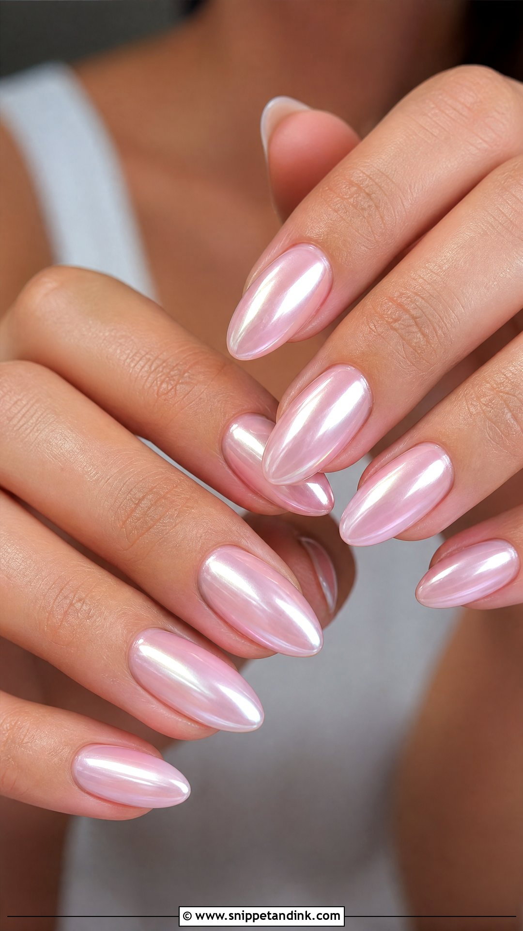 Pink Chrome Bridal Nails - Snippet and Ink - 25 Pink Bridal Nails