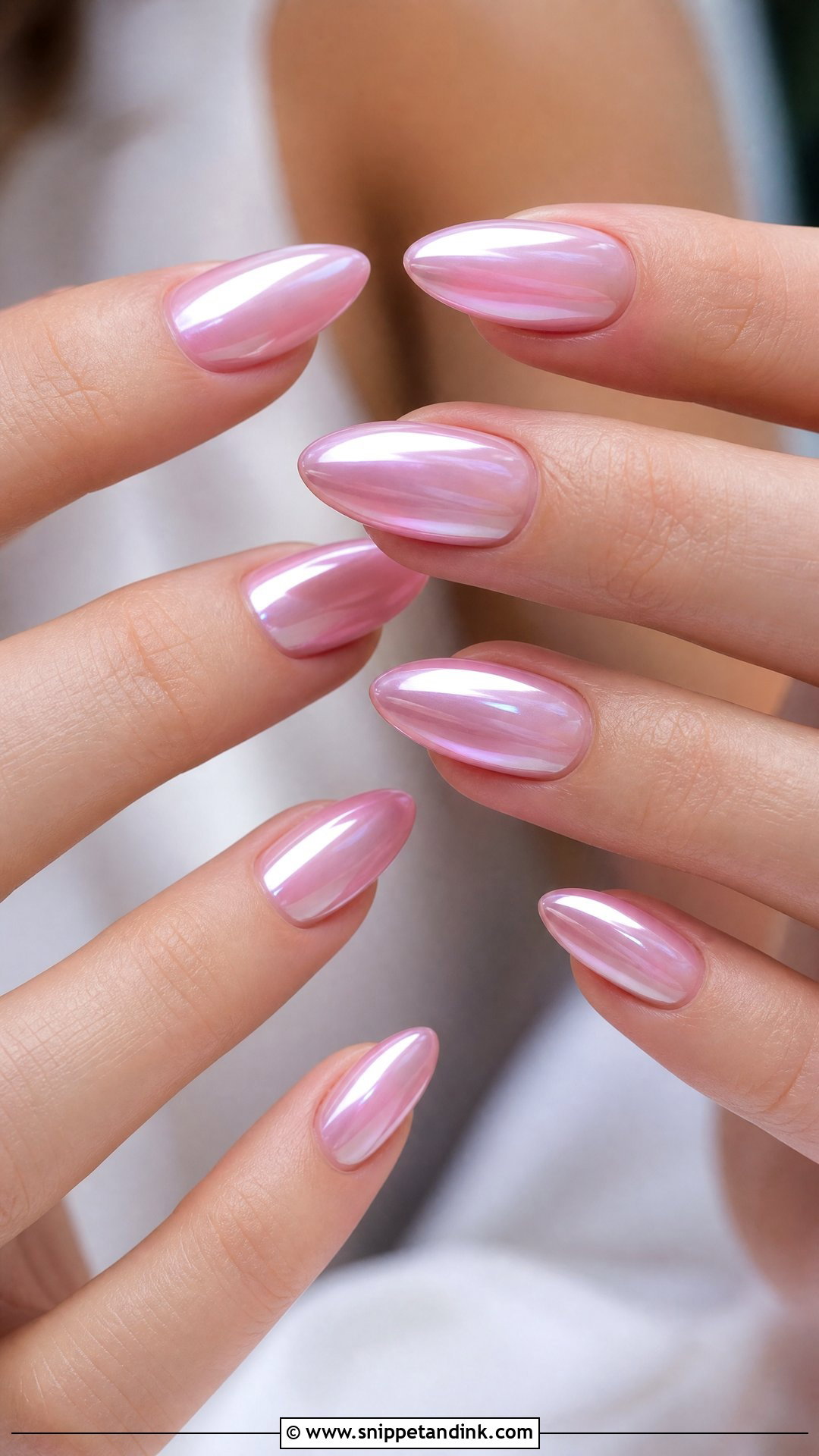 Pink Chrome Bridesmaid Nails - Snippet and Ink - 25 Elegant Bridesmaid Wedding Nails
