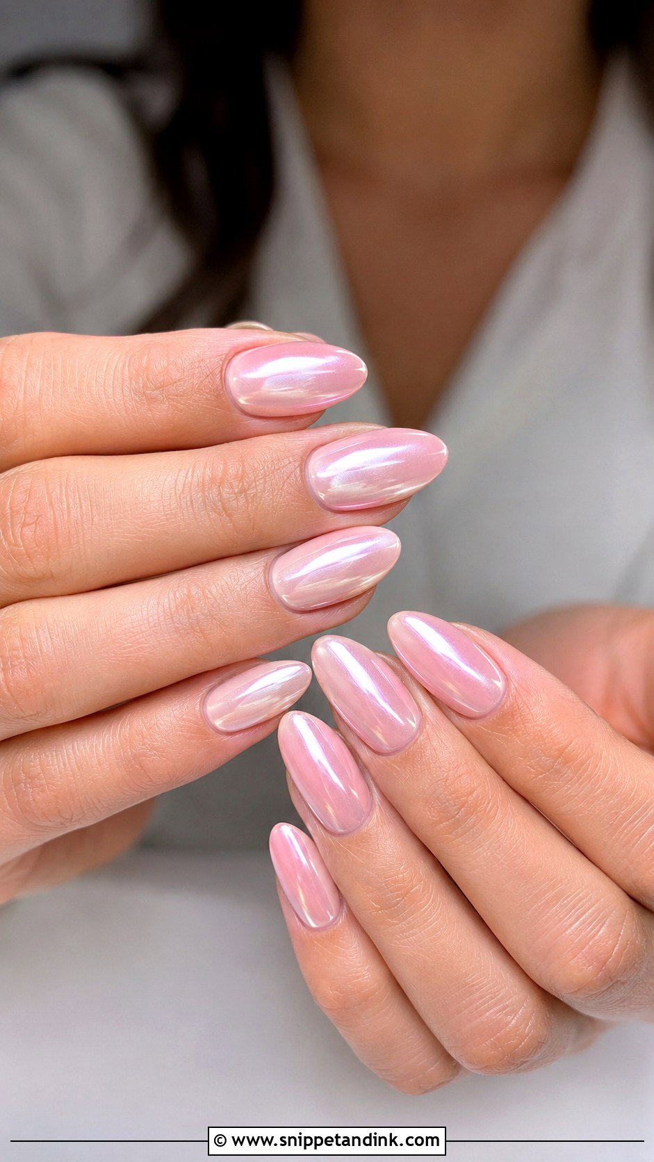 Pink Chrome Wedding Nails - Snippet and Ink - 20 Colorful Wedding Nails