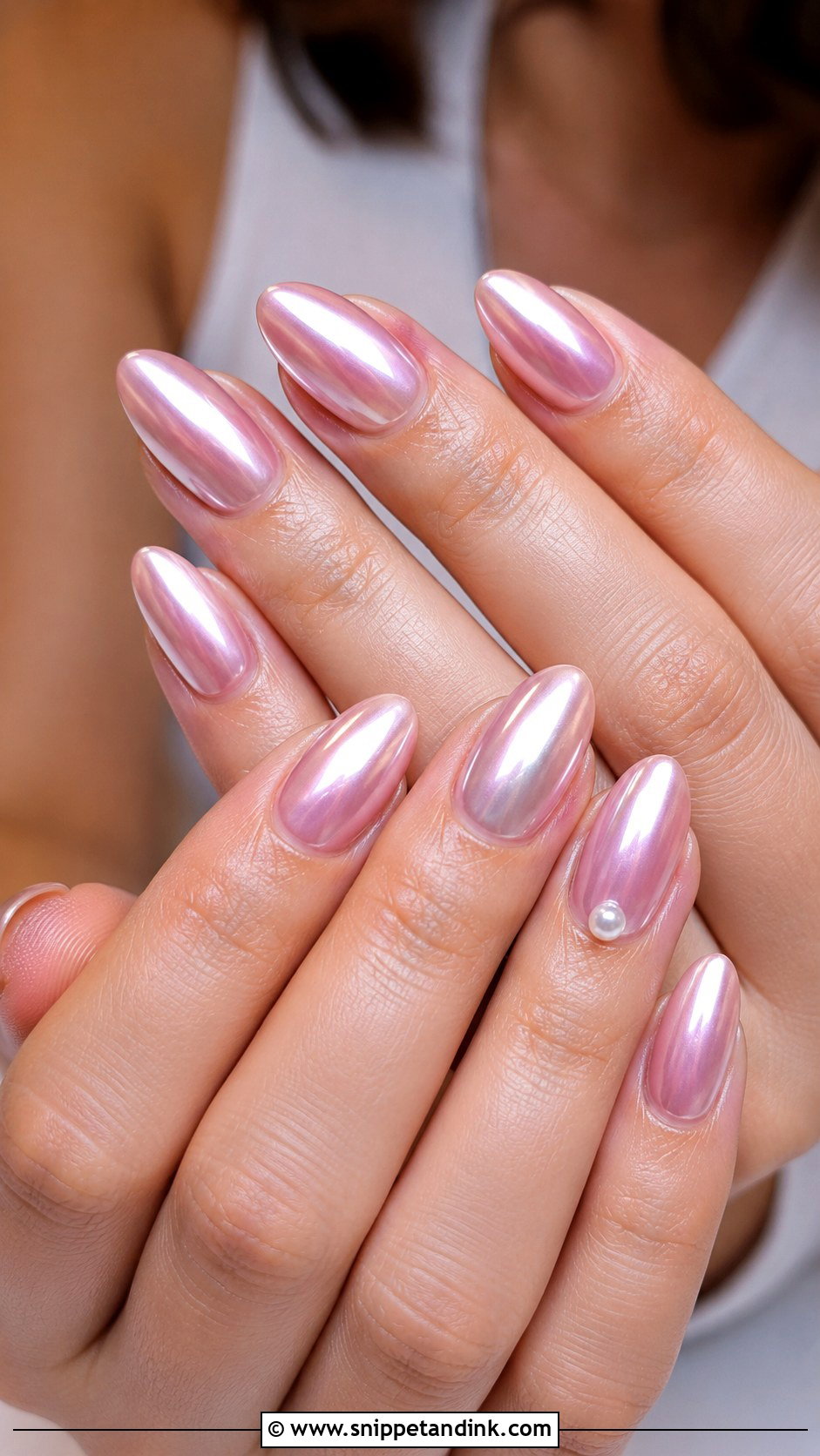 Pink Chrome Wedding Nails - Snippet and Ink - 20 Fun Wedding Nails for Bride