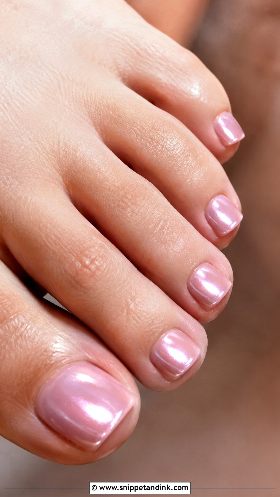 Pink Chrome Wedding Toe Nails - Snippet and Ink - 30 Wedding Toe Nails