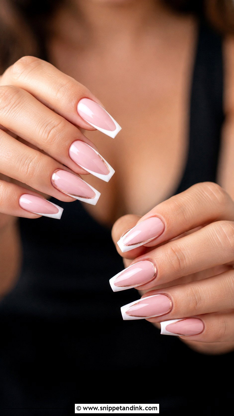Pink Coffin Wedding Nails - Snippet and Ink - 20 Elegant Pink Wedding Nail Art Ideas
