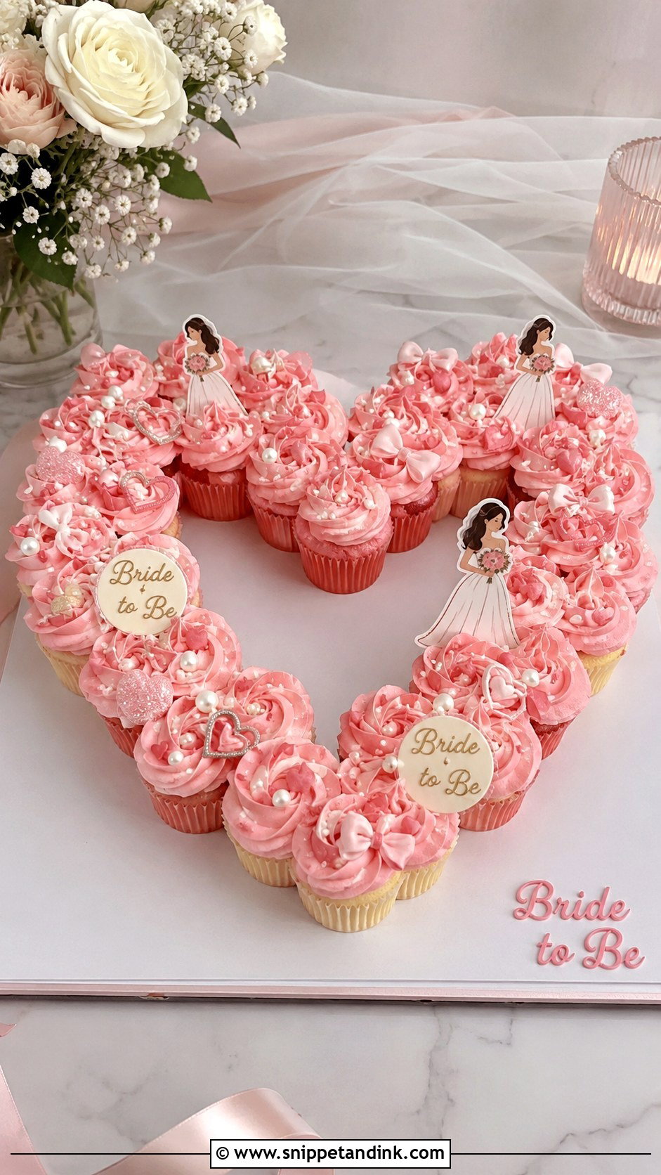 Pink Cupcake Bachelorette Cake - Snippet and Ink - 25 Pink Bachelorette Party Cake Ideas for Wedding