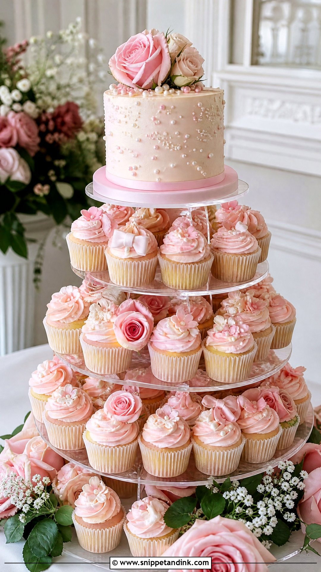 Pink Cupcake Wedding Cake - Snippet and Ink - 30 Pink Cakes for Wedding
