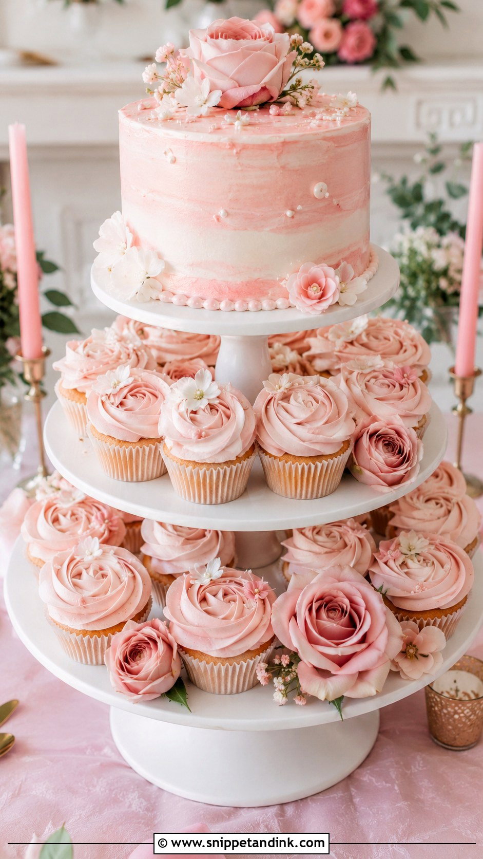 Pink Cupcake Wedding Cake - Snippet and Ink - 20 Cupcake Wedding Cake Ideas