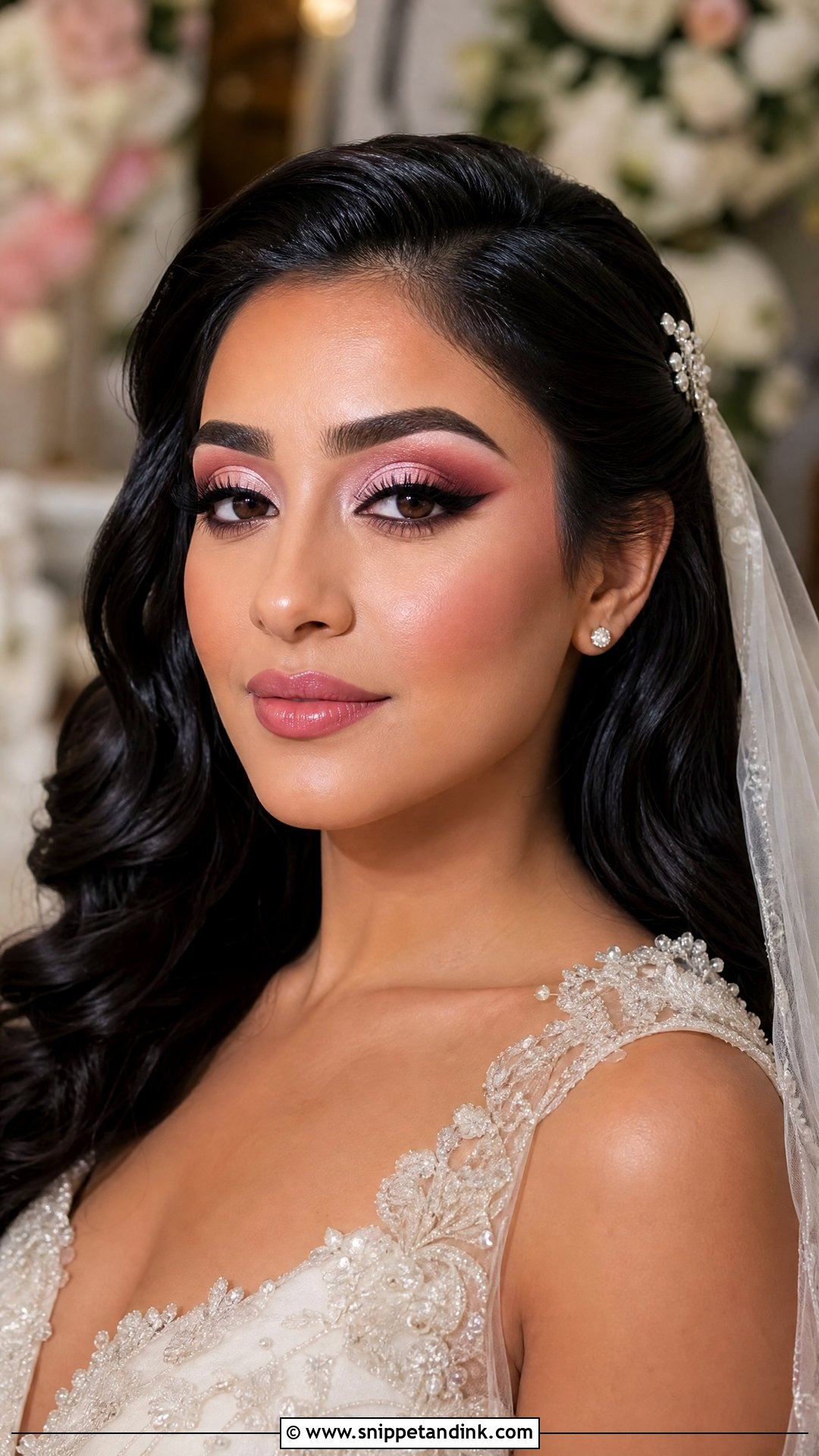Pink Cut Crease Wedding Makeup - Snippet and Ink - 25 Pink Wedding Makeup Ideas