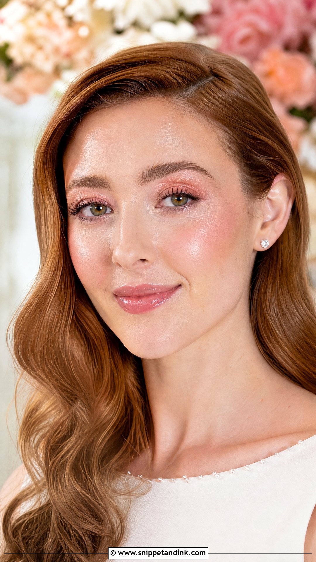 Pink Dewy Skin Wedding Makeup - Snippet and Ink - 20 Pink Glowy Wedding Makeup Ideas