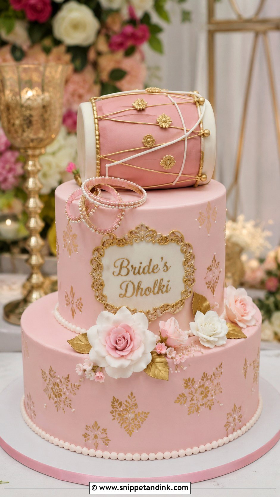 Pink Dholki Cake - Snippet and Ink - 20 Dholki Cake Ideas