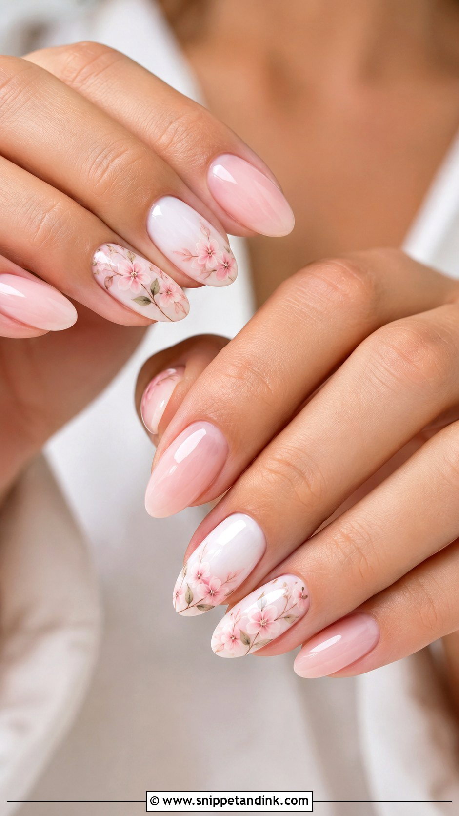 Pink Floral Bridal Nails - Snippet and Ink - 20 Pink Bridal Nails Brides