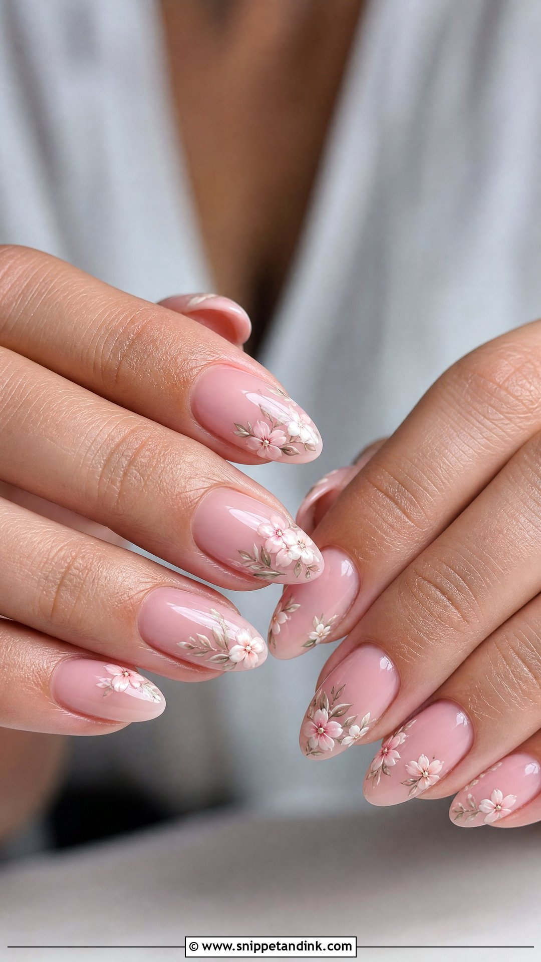 Pink Floral Bridal Nails - Snippet and Ink - 25 Pink Bridal Nails