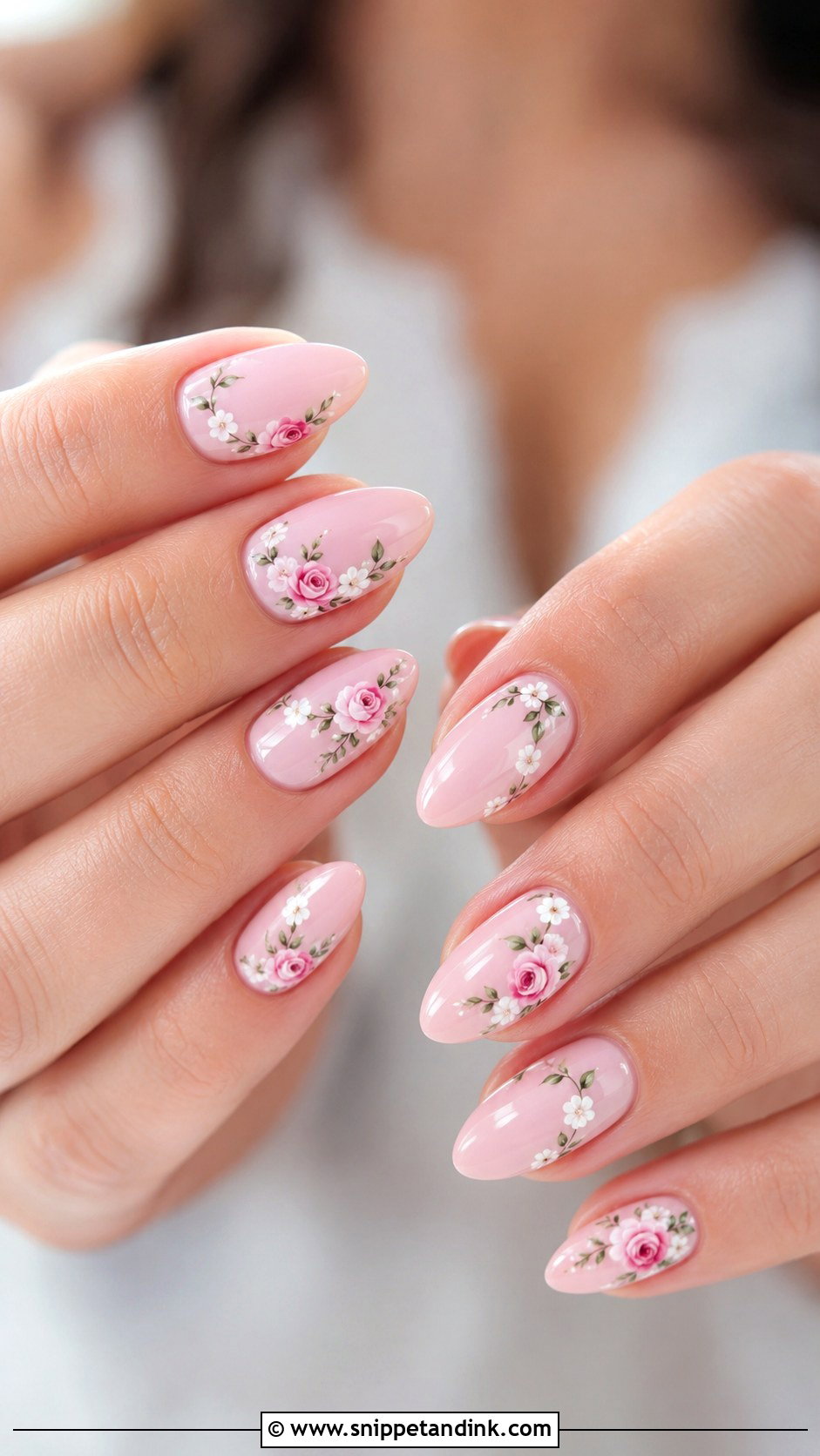 Pink Floral Wedding Guest Nails - Snippet and Ink - 20 Pink Wedding Guest Nails