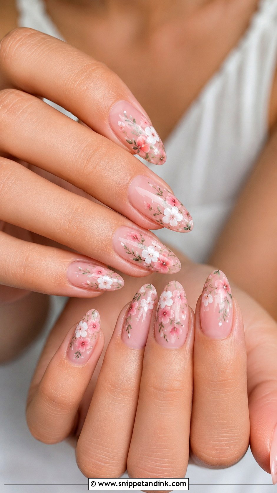 Pink Floral Wedding Nails - Snippet and Ink - 20 Pink Wedding Nails for Bride