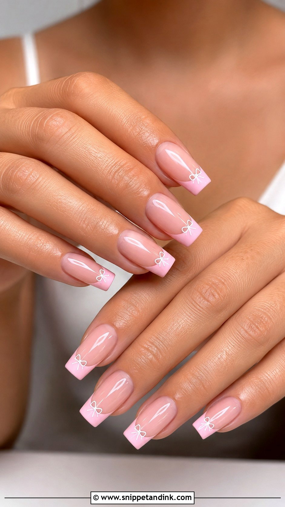 Pink French Bachelorette Nails For Bride - Snippet and Ink - 30 Bachelorette Nails the Bride