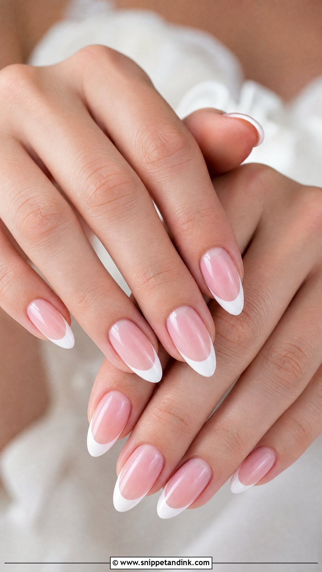 Pink French Bride Wedding Nails - Snippet and Ink - 25 Elegant French Bride Wedding Nails