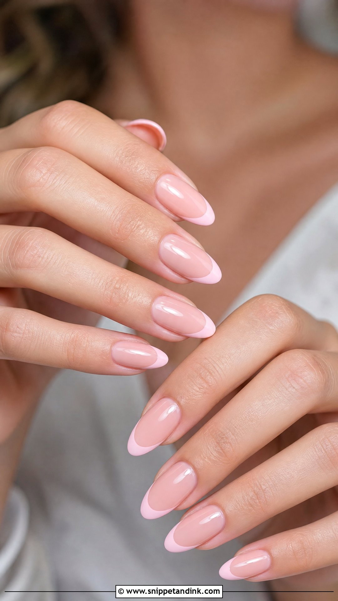 Pink French Bridesmaid Nails - Snippet and Ink - 25 Simple Bridesmaid Wedding Nails
