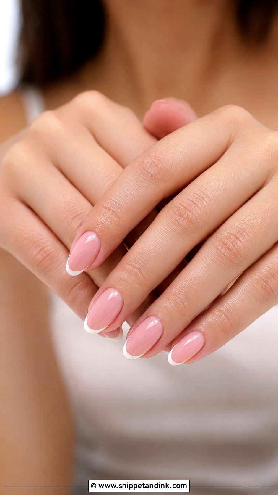 Pink French Bridesmaid Nails - Snippet and Ink - 20 Cute Bridesmaid Wedding Nails