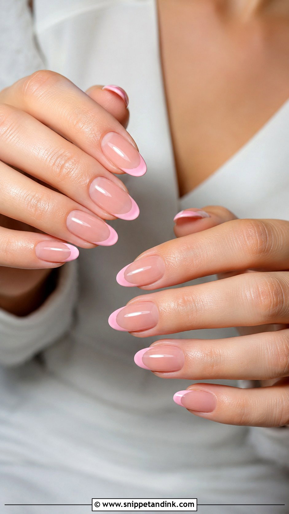 Pink French Tip Bridesmaid Nails - Snippet and Ink - 20 Nail Art for Wedding Bridesmaid Ideas