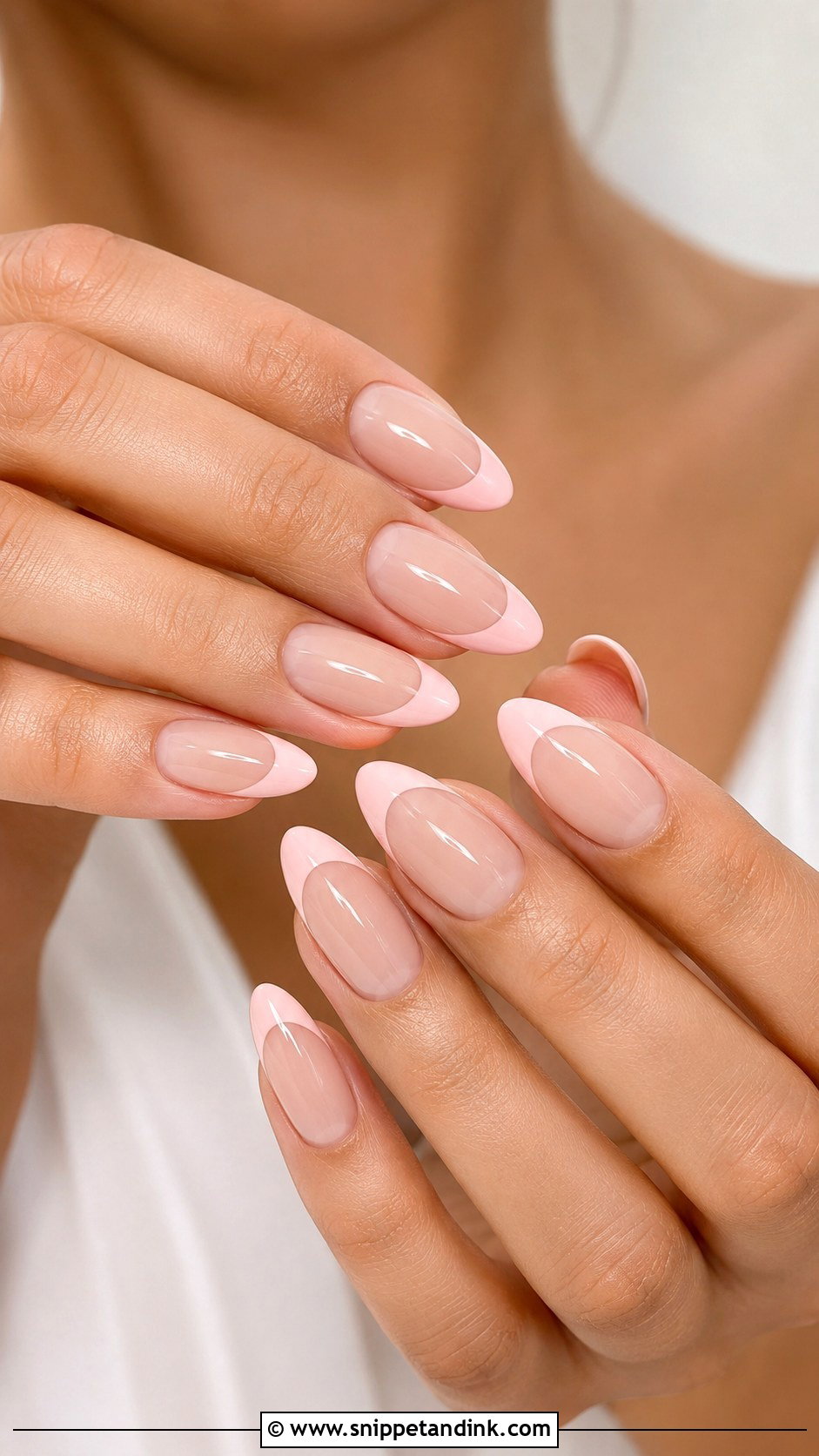 Pink French Tip Bridesmaid Wedding Nails - Snippet and Ink - 20 Pink Bridesmaid Wedding Nails