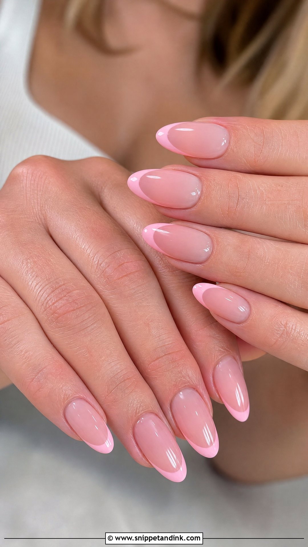 Pink French Tip Engagement Nails - Snippet and Ink - 35 Engagement Nails Ideas