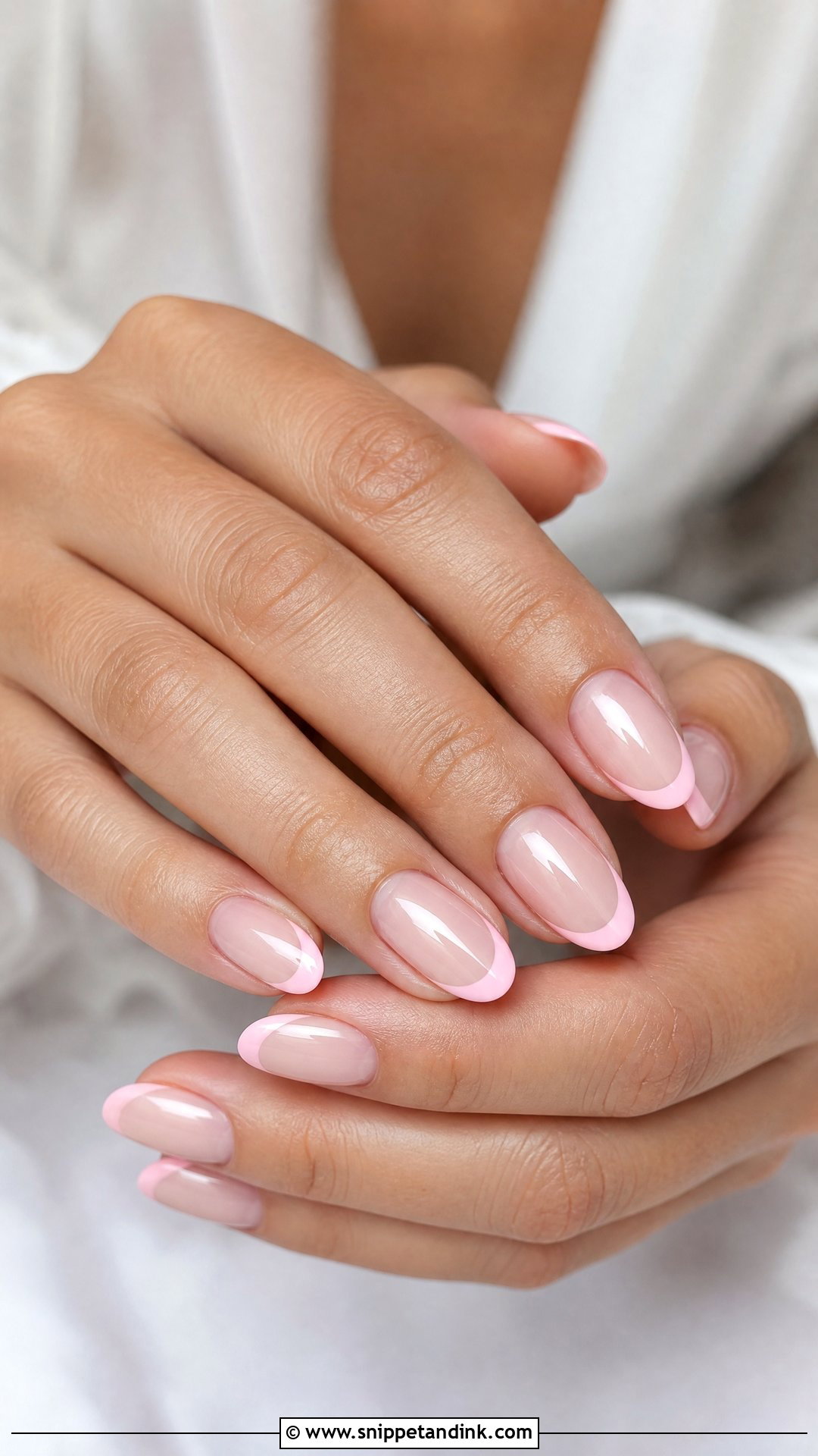 Pink French Tip Wedding Nails - Snippet and Ink - 25 French Tip Wedding Nails